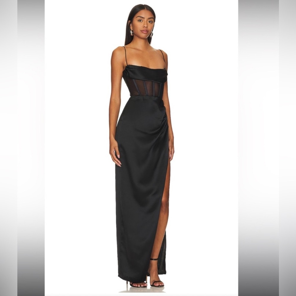 Nookie Emelia Elegant Black Evening Gown Size S